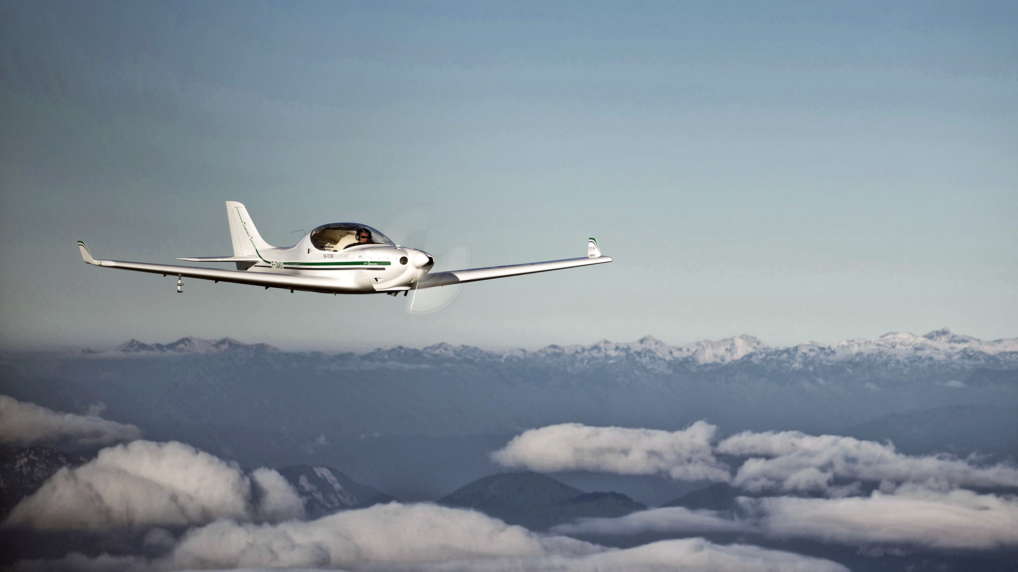 Matevž Lenarčič flies a Dynamic WT9 ultralight aircraft powered by a Rotax 912iS engine that is specially-equipped to measure the amount black carbon and Sahara sand over the Mediterranean and the Alps. Photo courtesy of GreenLight.