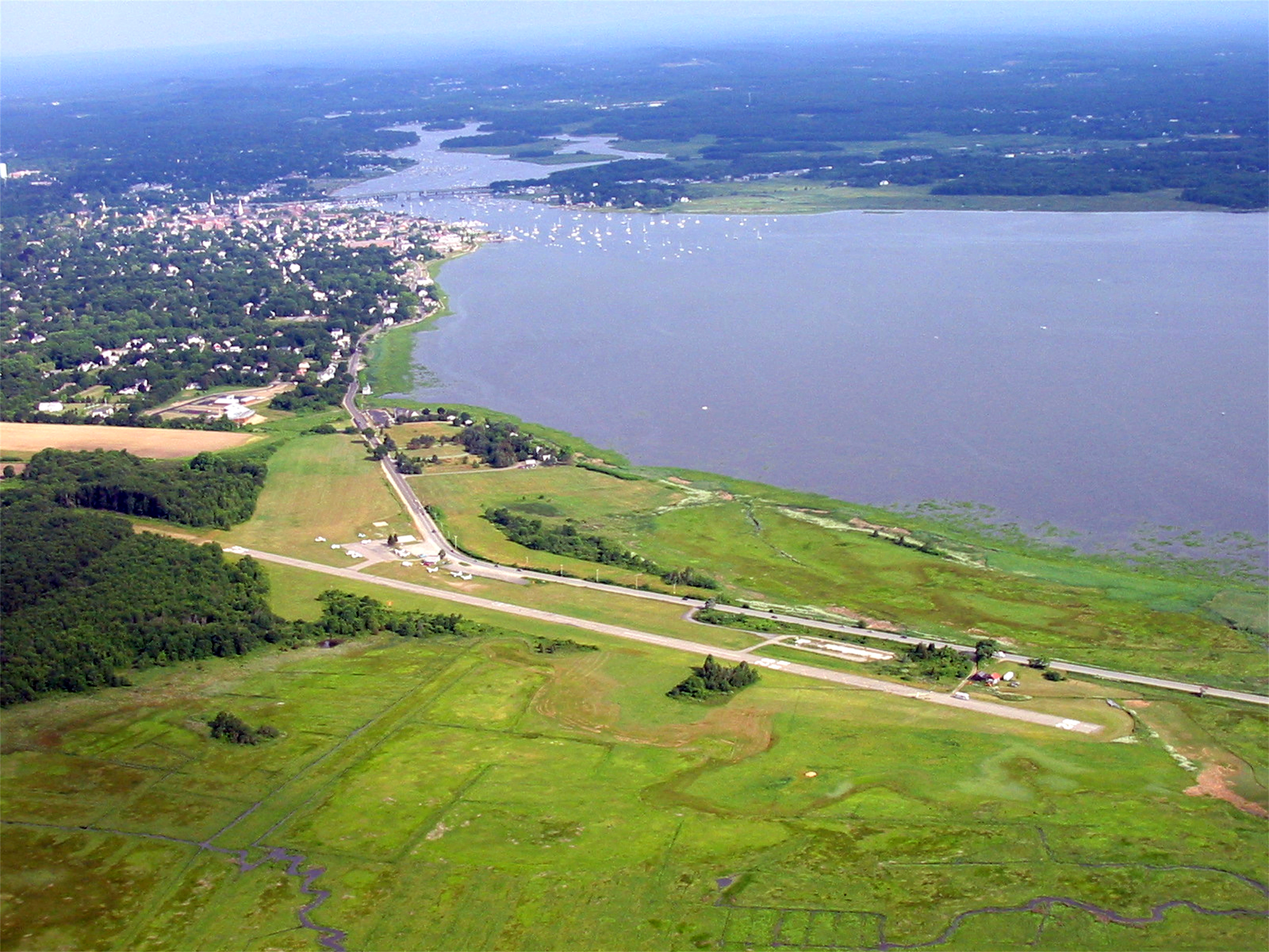 Plum Island Airport, looking northwest. Photo by Alex Hasapis.