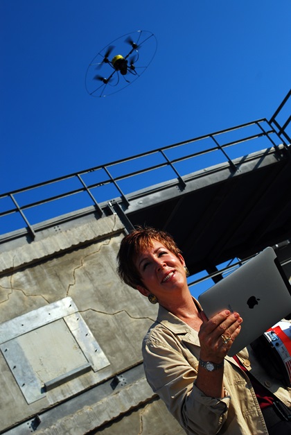 Robin Murphy is a pioneer in the emerging field of rescue robotics, and director of the Center for Robot-Assisted Search and Rescue (CRASAR) at Texas A&M University, where she has worked since 2008. Murphy as participated in some of the first efforts to use unmanned aircraft and other robots for disaster relief and recovery. Photo courtesy of Robin Murphy.