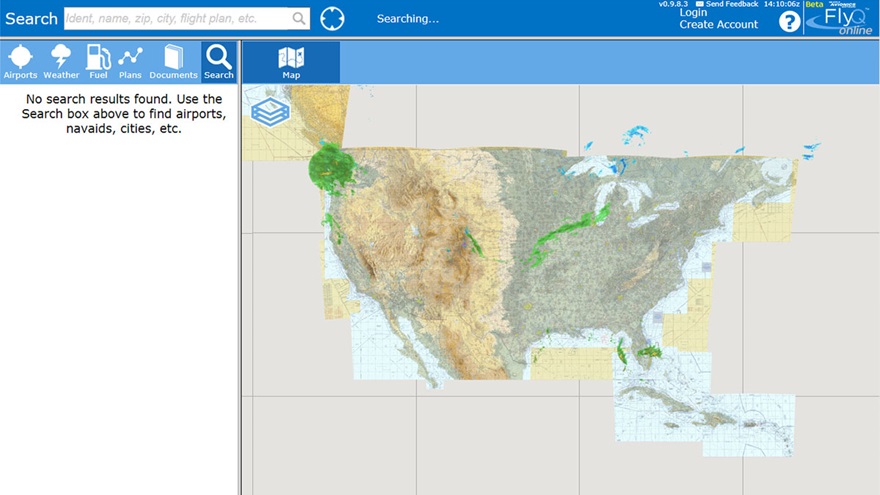 FlyQ Online interface. Image courtesy of Seattle Avionics.