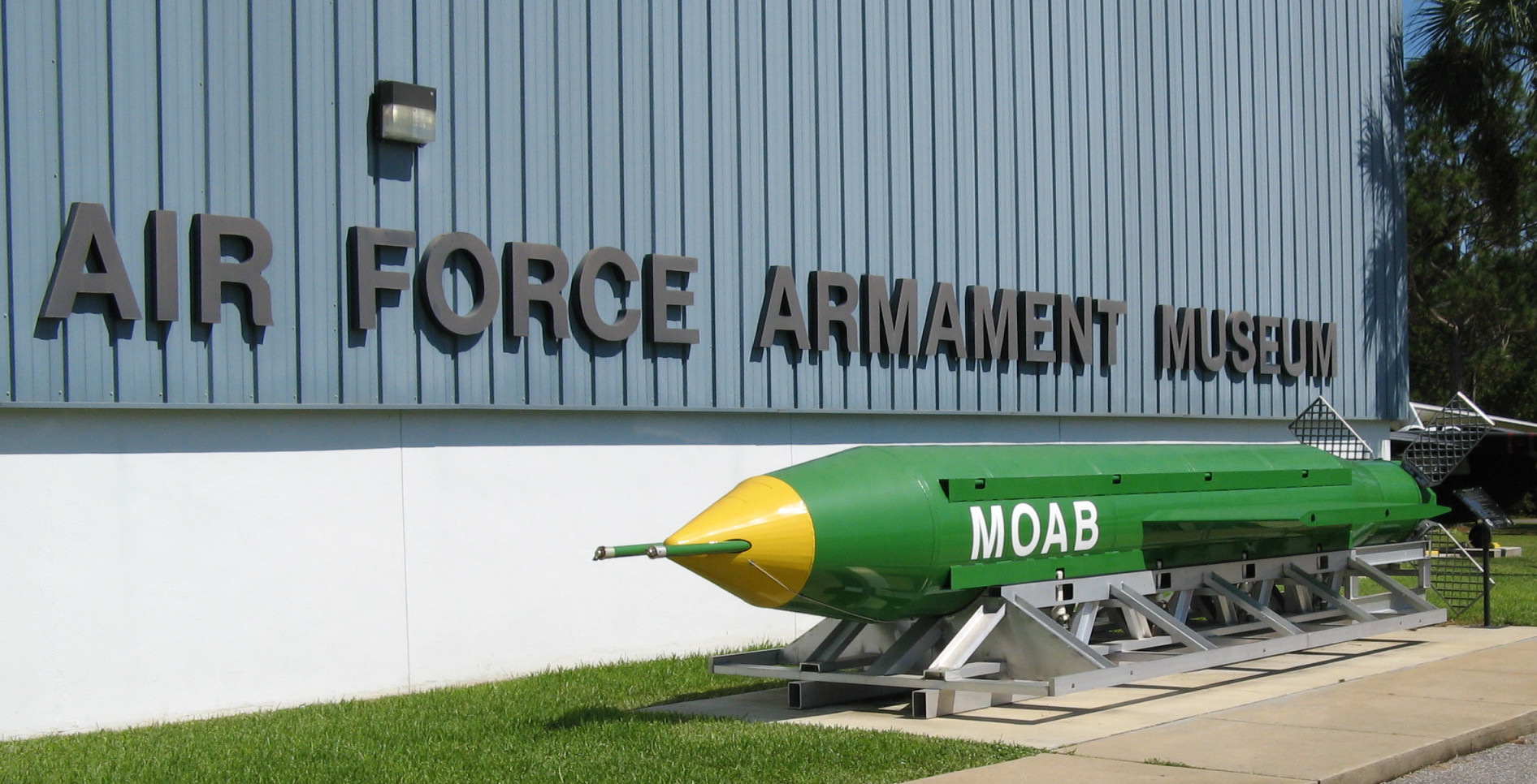 The Air Force Armament Museum in Florida displays an incredibly diverse array of weaponry, including the AMRAAM, the newest air-to-air missile. Photo by Greg Goebel via Wikipedia.
