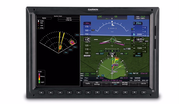 'The GWX 80 provides real-time weather information to help pilots analyze convective weather threats, which aids in situational awareness and helps reduce aircraft operational costs,' Garmin said. Photo courtesy of Garmin.