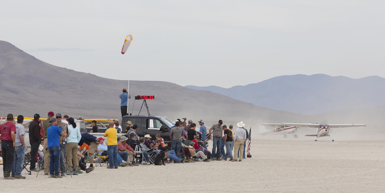Pilots ready for the next heat in the STOL Drag Races. Photo courtesy Facebook/High Sierra Fly-In.