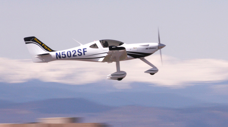 The Sun Flyer 2 prototype made a successful first flight April 10. Photo courtesy of Bye Aerospace.