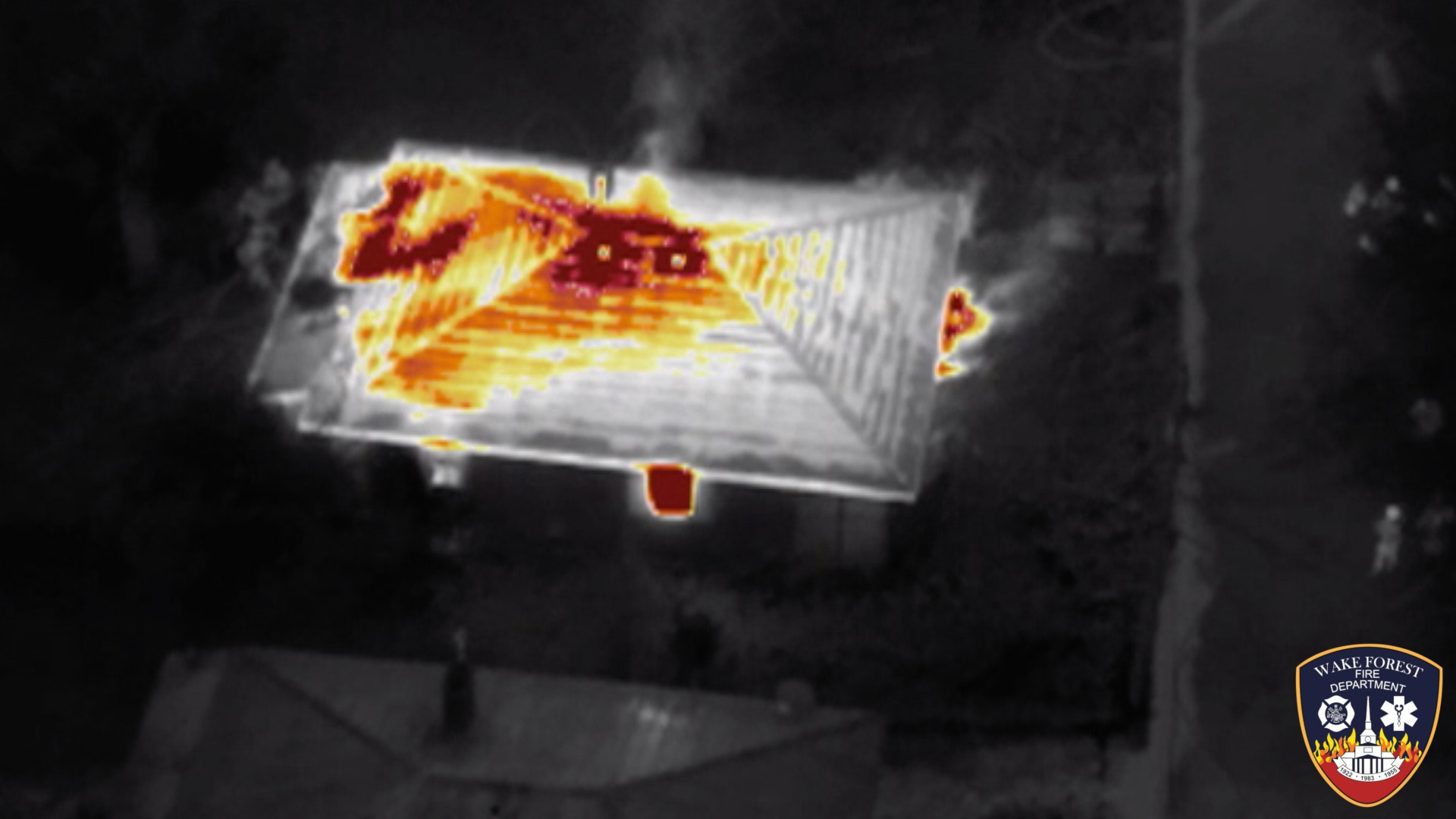 Thermal imaging is one of many capabilities drones have created for firefighters. Photo courtesy of Steve Rhode, Wake Forest Fire Department. 