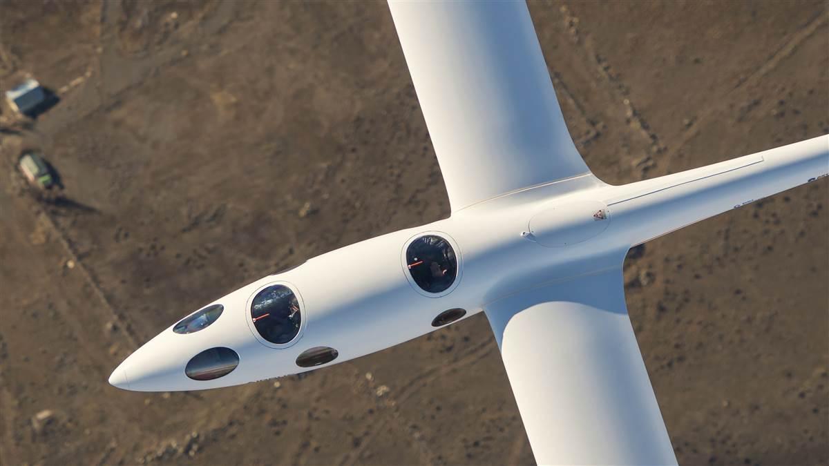 A pressurized cabin and oxygen rebreather system protects the crew during high-altitude flights of the Perlan 2 glider. Photo courtesy of Airbus.