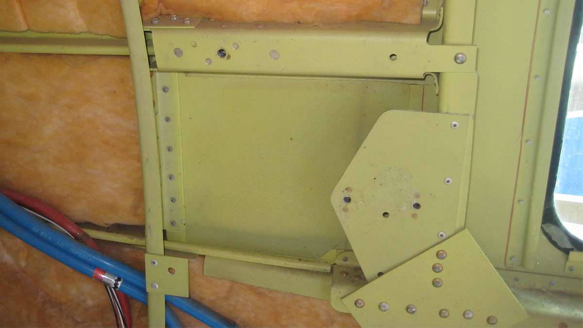 In some cases, brackets as shown here, and hardware for shoulder harnesses from later models of the same aircraft can be easily installed as a minor alteration. Photo courtesy of Jeff Simon.