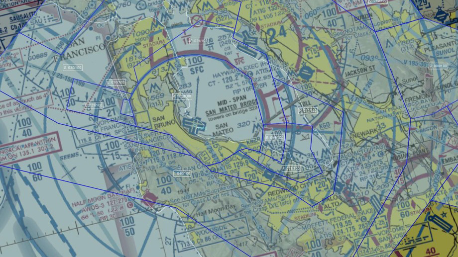 Graphic depicting new Class B shown in blue with close up of bay area.