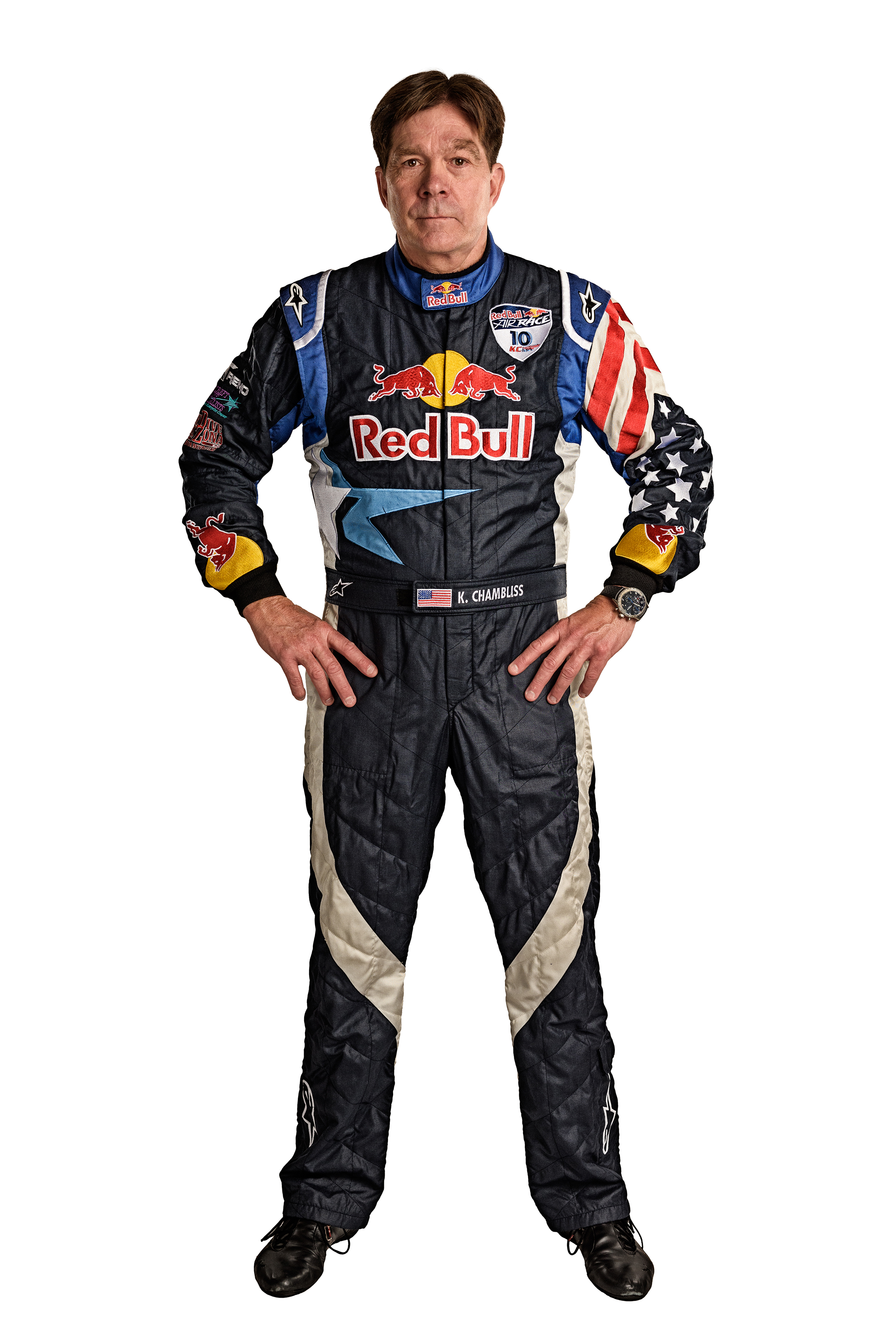 Kirby Chambliss of the United States poses for a photograph prior to the first stage of the Red Bull Air Race World Championship in Abu Dhabi, United Arab Emirates on January 29, 2018. // Joerg Mitter / Red Bull Content Pool