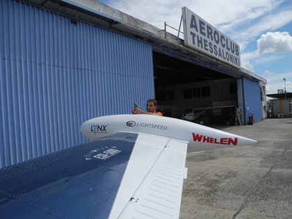 A general aviation aircraft gets refueled at Thessaloniki, Greece. Photo by Tom Haines.