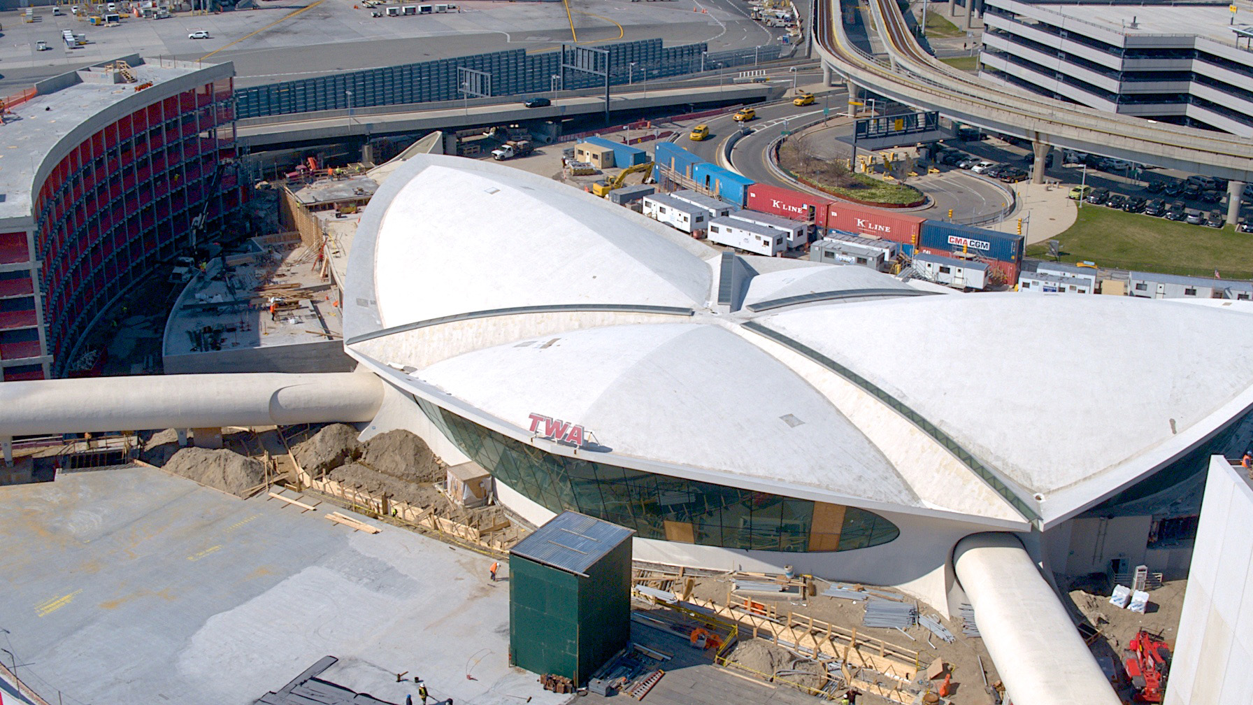 This view of the historic TWA terminal at John F. Kennedy International Airport was captured by a DJI Inspire 2 flown by Cinematic Aerospace. Photo courtesy of Cinematic Aerospace. 