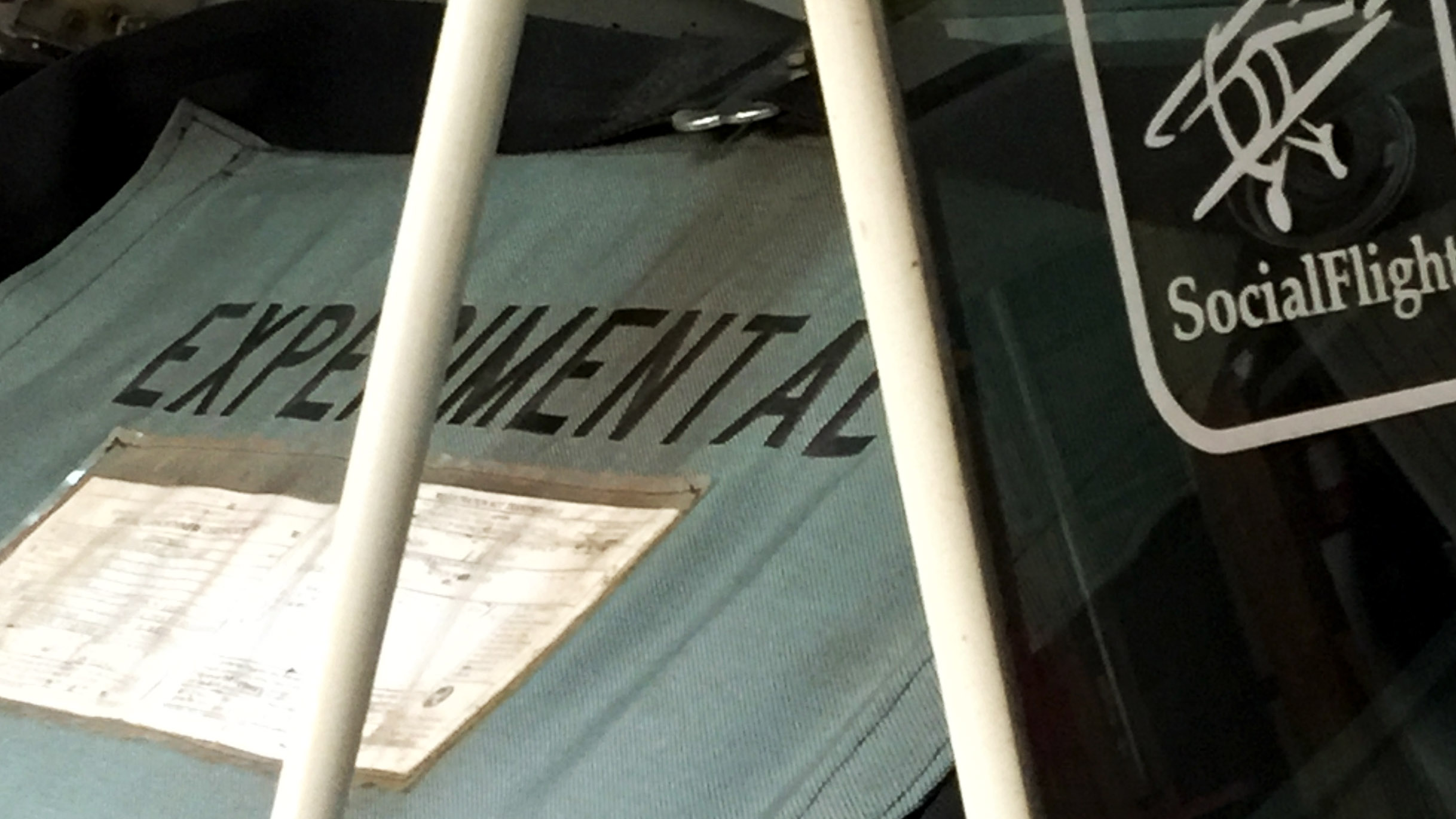 Example of an airworthiness certificate displayed in an experimental aircraft. Photo courtesy of Jeff Simon.