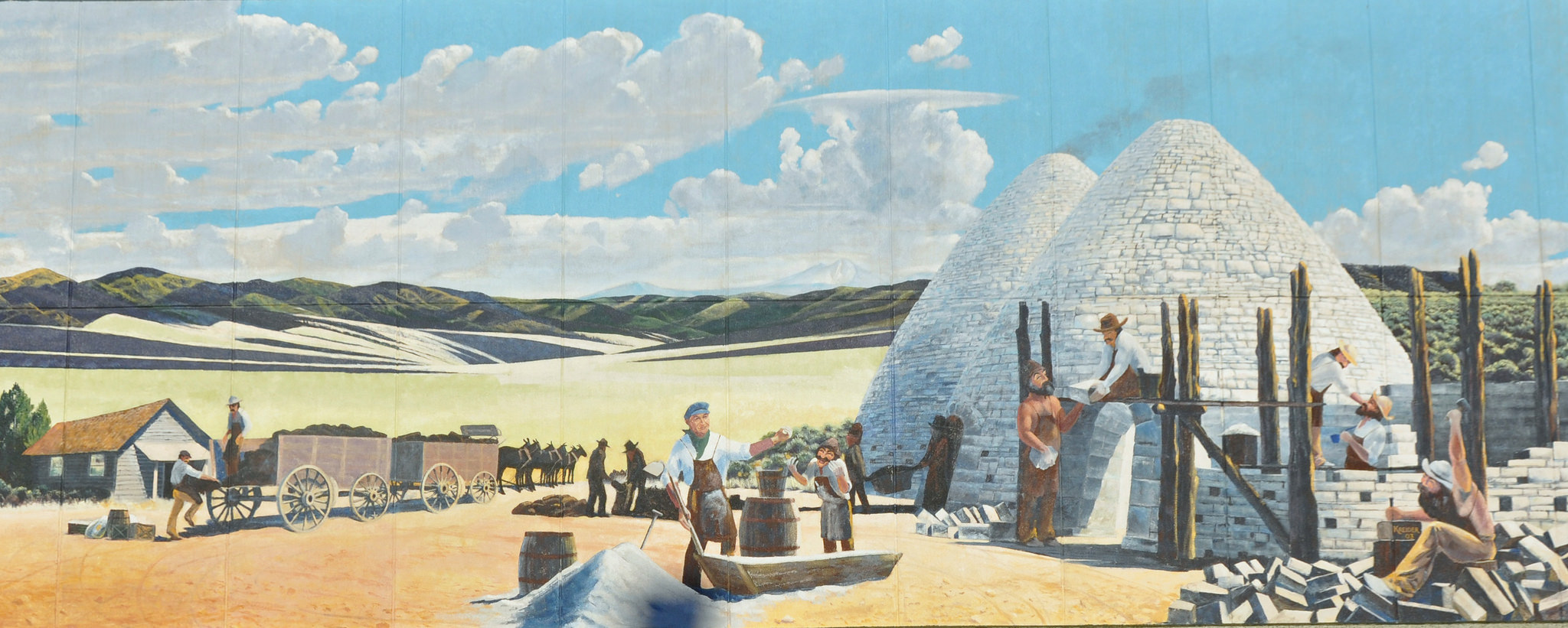 'Ward Charcoal Ovens,' a mural by Chris Kreider, adorns a building in downtown Ely. Photo by Chris Moran/TravelNevada.