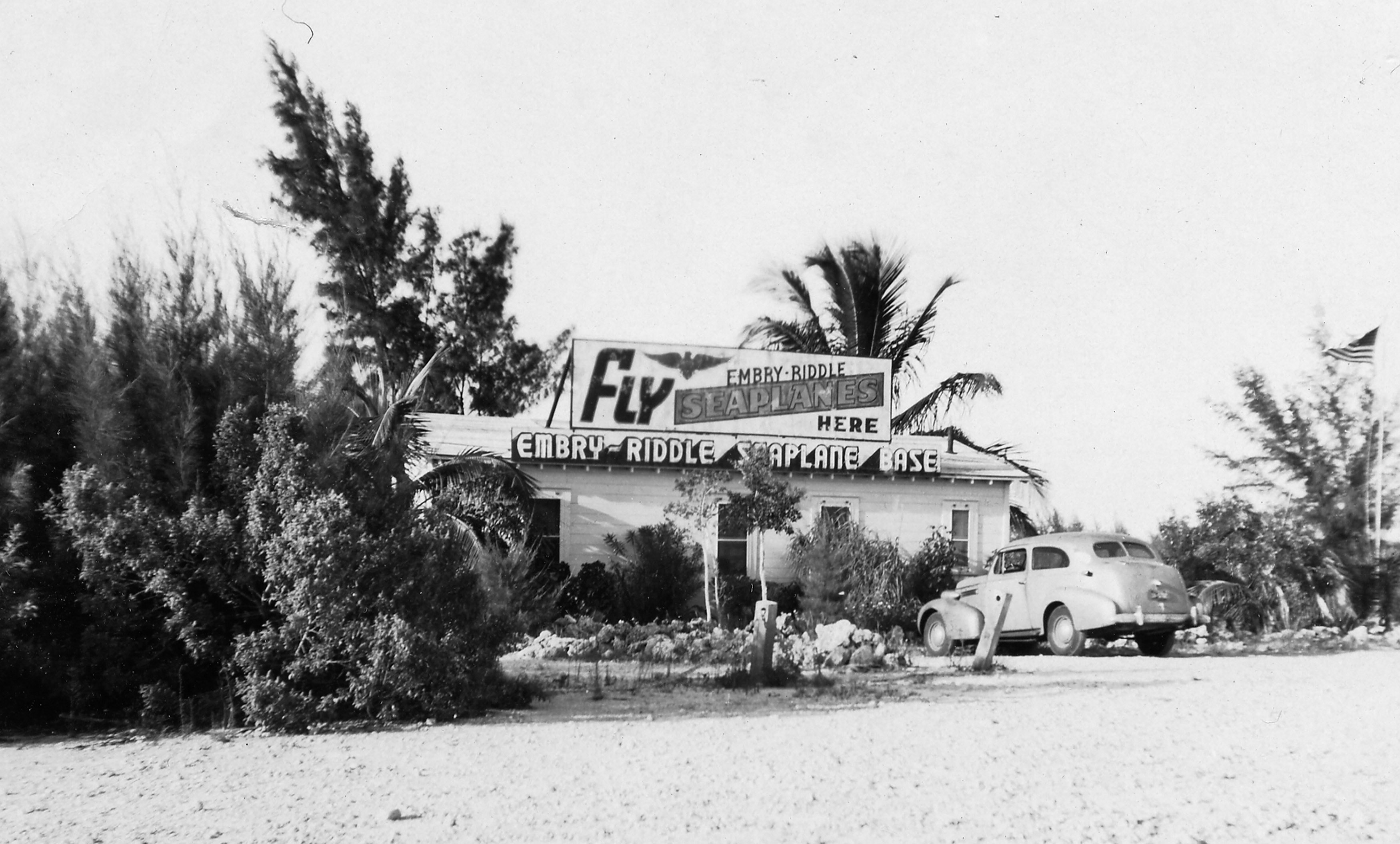 Embry-Riddle Aeronautical University began as a flight school, charter operation, and seaplane base near Miami's Biscayne Bay. Photo courtesy of Embry-Riddle Aeronautical University.