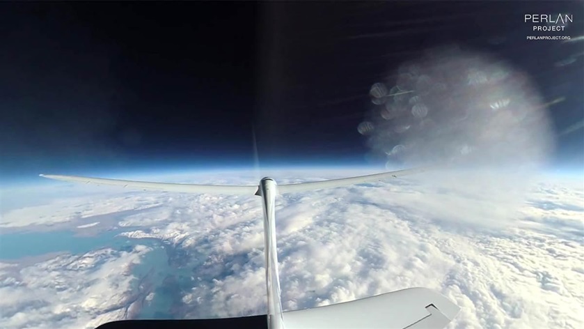 Perlan 2 sailplane pilots Jim Payne and Tim Gardner rode an Andes mountain wave to an unofficial glider record of 76,124 feet pressure altitude Sept. 2 near El Calafate, Argentina. Photo courtesy of Airbus Perlan Mission II.
