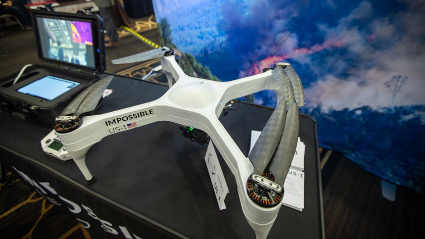 The US–1 quadcopter will ship in the fourth quarter of 2018, and is offered for $9,500 for the aircraft, remote controller, and a ground station pictured here, excluding the FLIR Duo Pro R camera. Jim Moore photo.