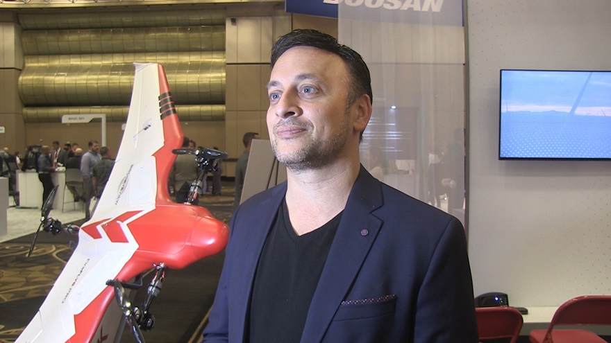 PrecisionHawk CEO Michael Chasen announced the firm’s acquisition of HAZON and InspecTools at the InterDrone conference in Las Vegas Sept. 5. The deal will increase opportunities for pilots, along with software and other specialized tools. Jim Moore photo. 