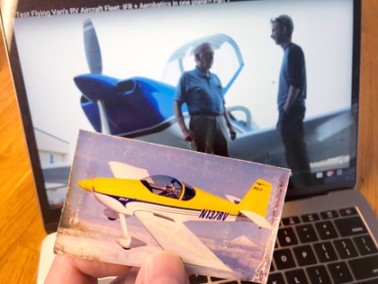 YouTube social media influencer Steve Thorne, known for his Flight Chops YouTube channel, has carried around a dog-eared photo of a Van's Aircraft RV-7 since 2001. Photo courtesy of Steve Thorne, Flight Chops.