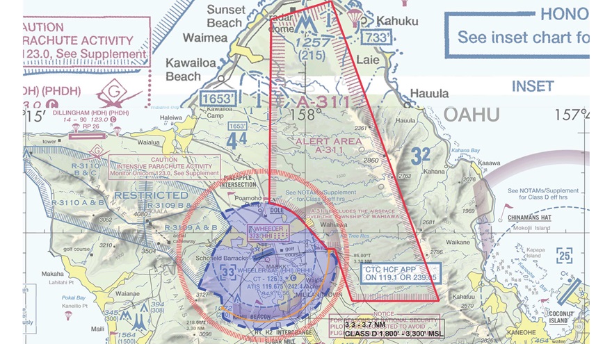 Modifications to the Hawiian Islands Sectional chart effective April 25, 2019. Image courtesy of the FAA.