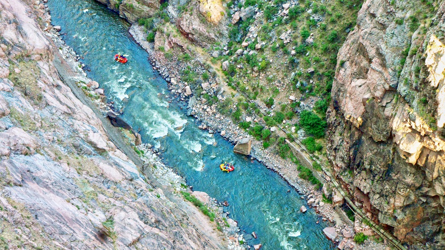 At Canon City Colorado, the Arkansas River flows through the Royal Gorge, offering exciting rapids and gorgeous views. Photo by MeLinda Schnyder.