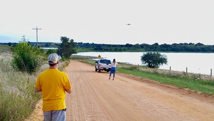 Behind the scenes, the operator must be mindful of flight control and safety  as well as camera work. Photo by Dale Metz.
