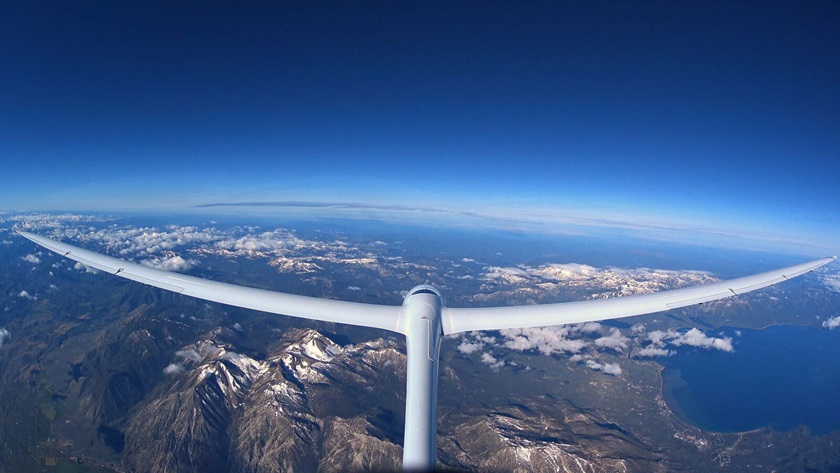 A view from 26,000 feet from the tail of Perlan 2. Photo courtesy of Airbus Perlan Mission II. 
