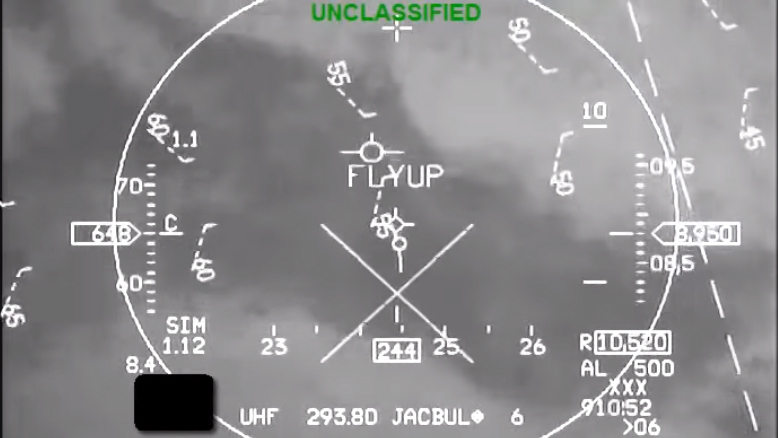 Head-up display of an F-16 with Auto Ground Collision Avoidance Systems. Image courtesy of NASA Armstrong Flight Research Center.