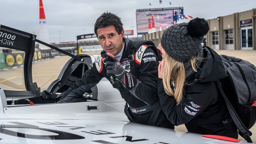 Michael Goulian, seen here in Fort Worth, Texas, in November 2018, begins the 2019 campaign uncertain if it will be his last. Photo by Joerg Mitter courtesy of Red Bull Content Pool.