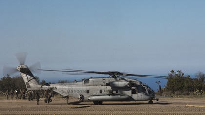 Military personnel unload equipment on Catalina Island. U.S. Marine Corps photo by Cpl. Samuel Ruiz.