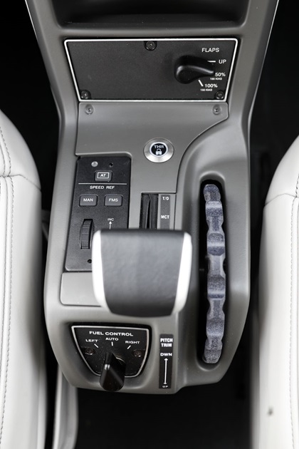 The new autothrottle system (A/T) is handily located next to the thrust lever. Photo by Chris Rose.