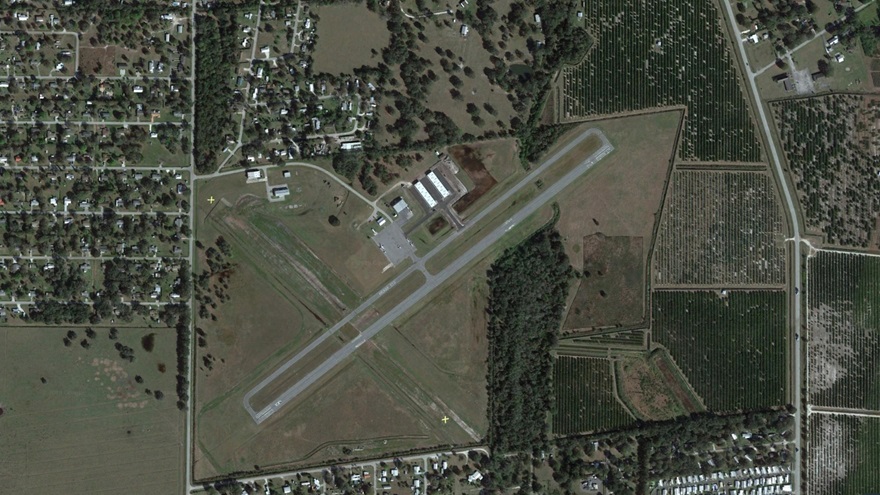 Arcadia Municipal Airport. Photo courtesy of Google Earth.