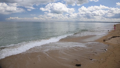 Fair skies dominated on the seventy-fifth anniversary of D-Day; quite different from the stormy weather during the invasion. Photo by Chris Rose.