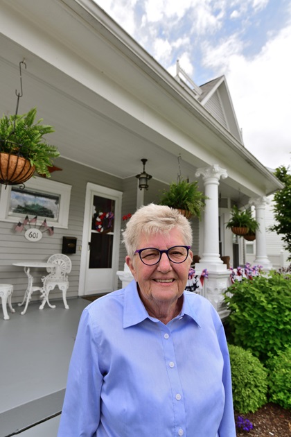 In December 1988 Karen Tullis purchased the childhood home of Neil Armstrong in Wapakoneta, Ohio, unaware at the time of its history. Today she lives in the house and celebrates its earlier occupant. Photo by Mike Collins.