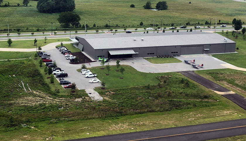 Game Composites built a 40,000-square-foot factory at Bentonville Municipal Airport in Bentonville, Arkansas. Photo courtesy of Game Composites. 