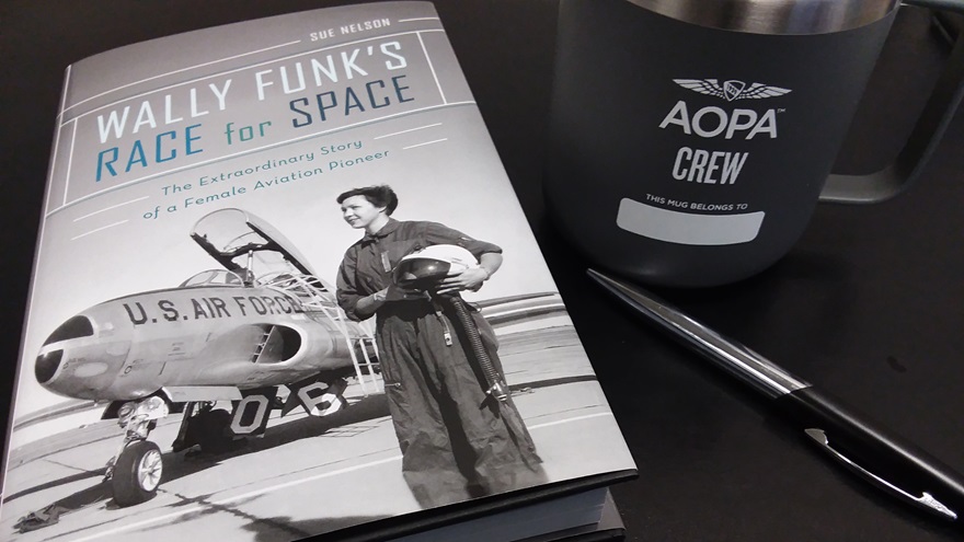 Sue Nelson's biography, 'Wally Funk's race for space,' details the life of an aviation and space pioneer.