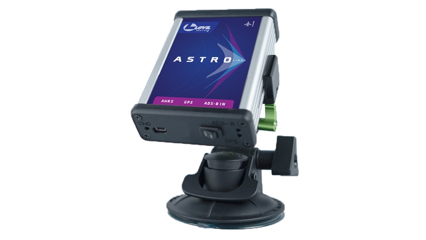Levil Aviation's Astro Link provides AHRS, ADS-B, and GPS data to mobile devices. Photo courtesy of Levil Aviation. 