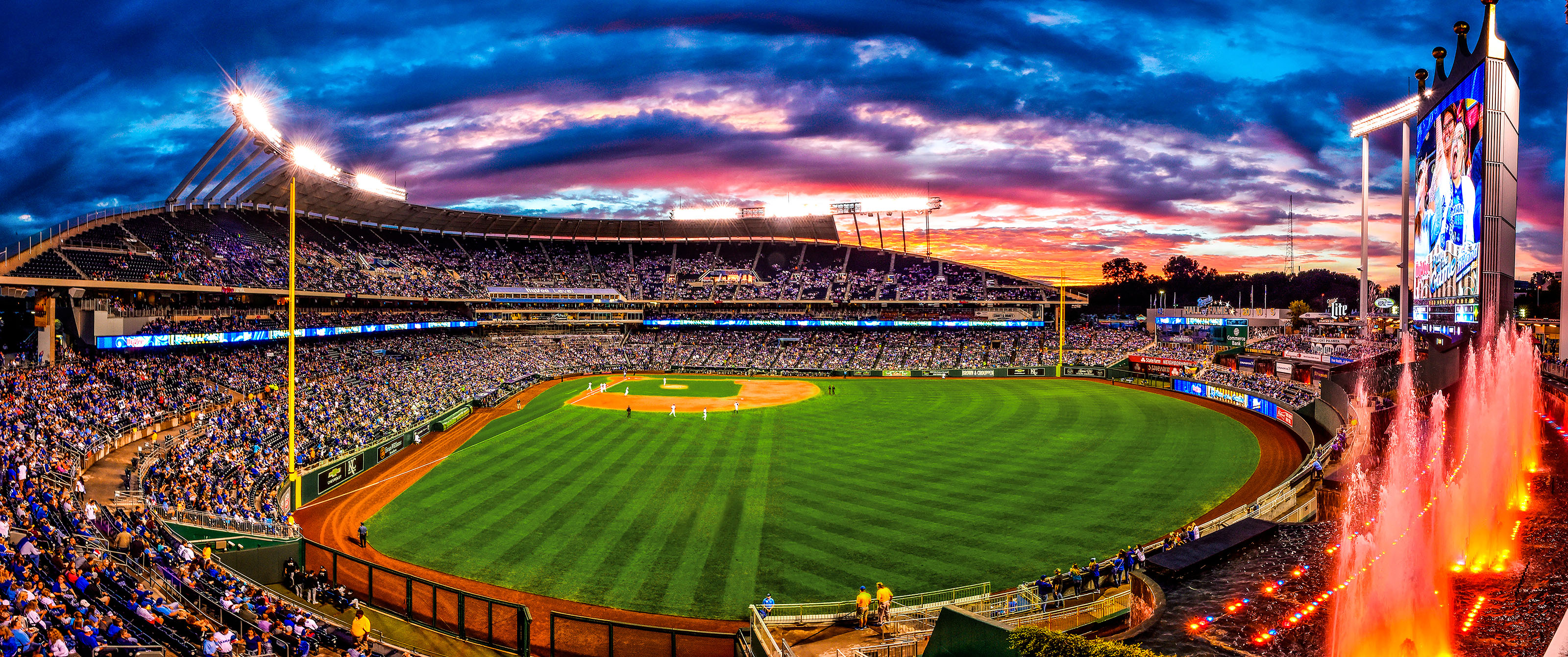 kansas city royals stadium waterfall