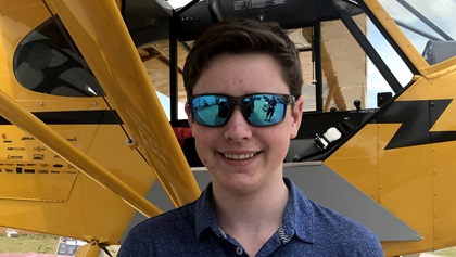 Ryan O'Toole created aviation headset battery holders to enhance cockpit organization for pilots. Photo by Dave Hirschman.