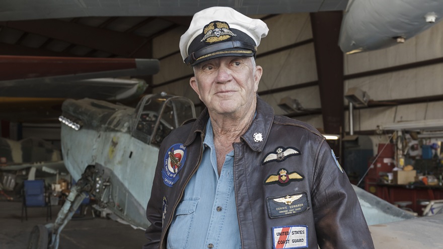 Wlison Connell "Connie" Edwards, shown here with his rare two-seat Me-109, died May 3 at age 85.