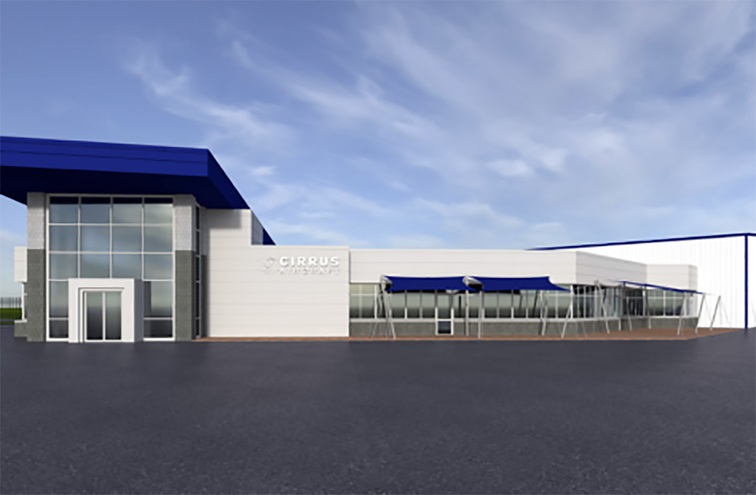 General aviation single-engine market leader Cirrus Aircraft will build a new factory service facility at McKinney National Airport near Dallas. Image courtesy of Cirrus Aircraft.