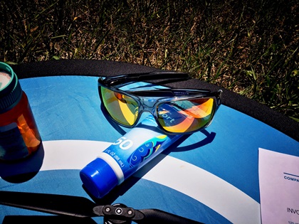 Wearing a high-quality pair of sunglesses helps prevent eye fatigue from staring into the sunny sky as well as protection from UV rays.