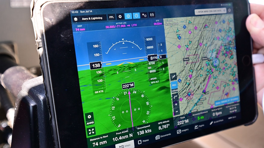 The ForeFlight Frequent Filer Sweepstakes, which offers the chance to win prizes including a 10.5-inch iPad Air, a ForeFlight Performance Plus subscription, and a Sentry ADS-B receiver, runs until Dec. 31. Photo by David Tulis.