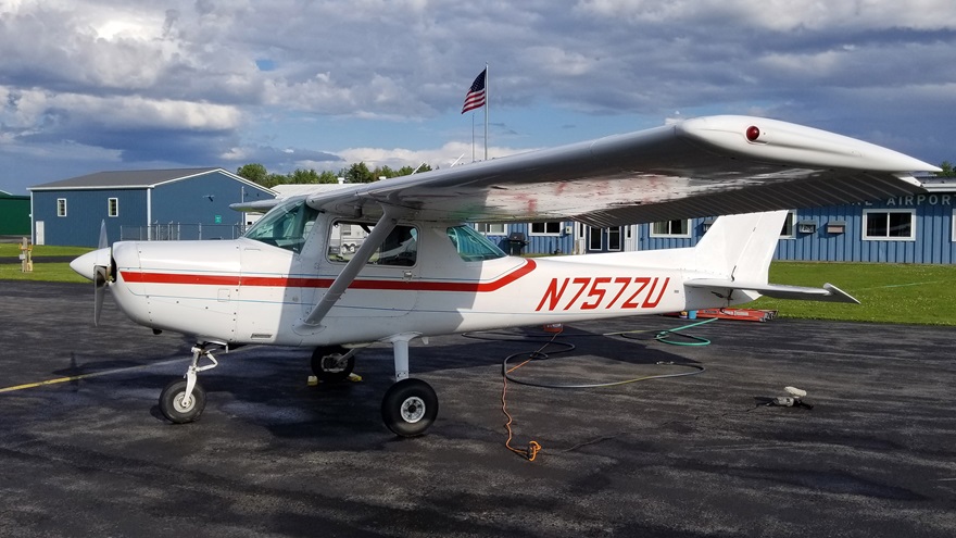 The University Flying Club's Cessna 152 trainer. Photo courtesy of Ian Riley and the University Flying Club.