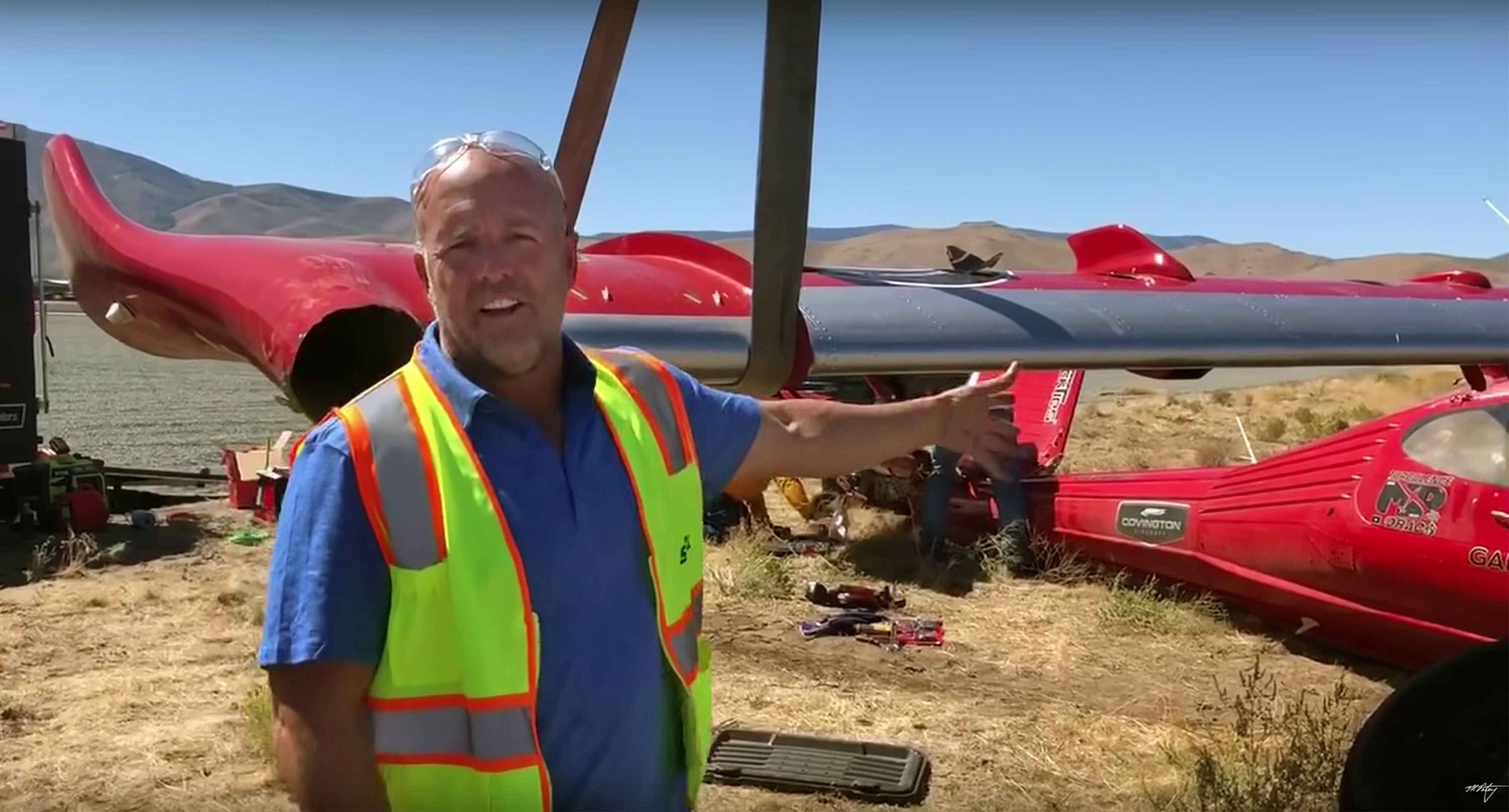 During an Oct. 23 YouTube video, 'Draco' owner Mike Patey vowed to "improve everything, from the wing to the power plant to the landing gear" for his next turboprop-powered short takeoff and landing aircraft. Photo courtesy of Mike Patey via YouTube.