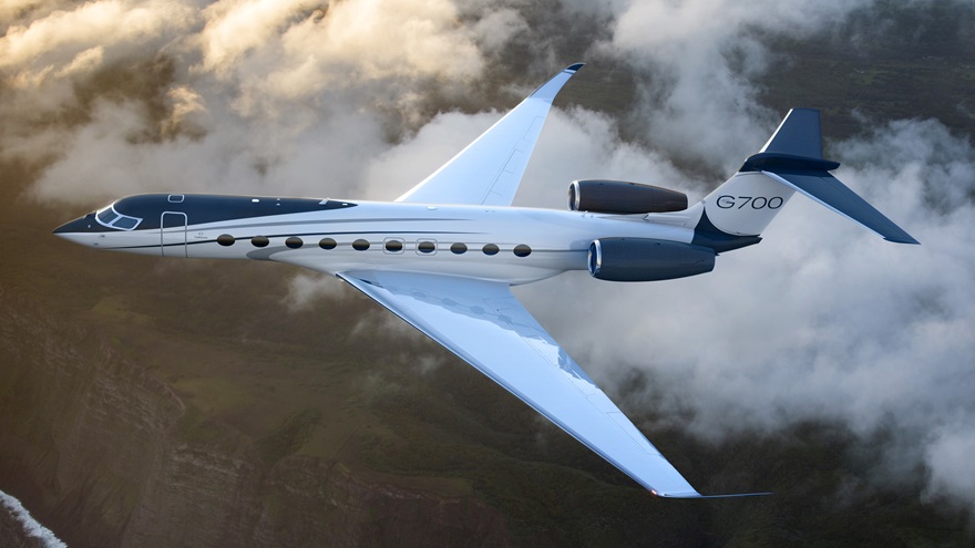 The new Gulfstream G700 will have a top speed of Mach 0.925 and be long range, able to fly 7,500 nautical miles at Mach 0.85 or 6,400 nm at Mach 0.90. Photo courtesy of Gulfstream.