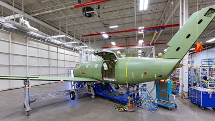 Assembly of the new Cessna Denali. Photo courtesy of Textron Aviation.