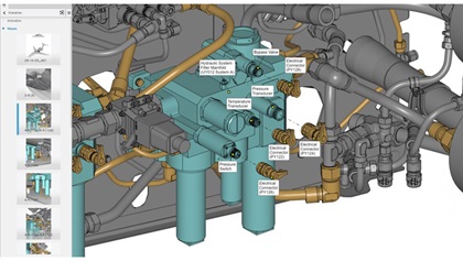 Detail of Textron's new, full color, 3D technical manual illustrations. Graphic courtesy of Textron Aviation.