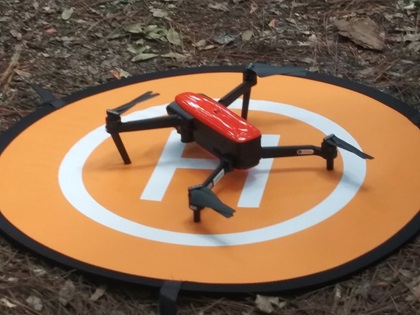 A landing pad gives your drone a clean place to take off land and to avoid getting debris stuck in your rotors, camera, or other parts. Photo by Matthew Lamont Burgess..