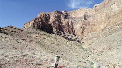 NTSB investigator Mike Bauer documented a helicopter crash in the Grand Canyon with a drone. Photo courtesy of Mike Bauer/NTSB.