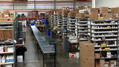 Aircraft Spruce's warehouse houses more than 1000,000 part numbers to meet the needs of almost every customer. Photo courtesy of Aircraft Spruce and Specialty Co.